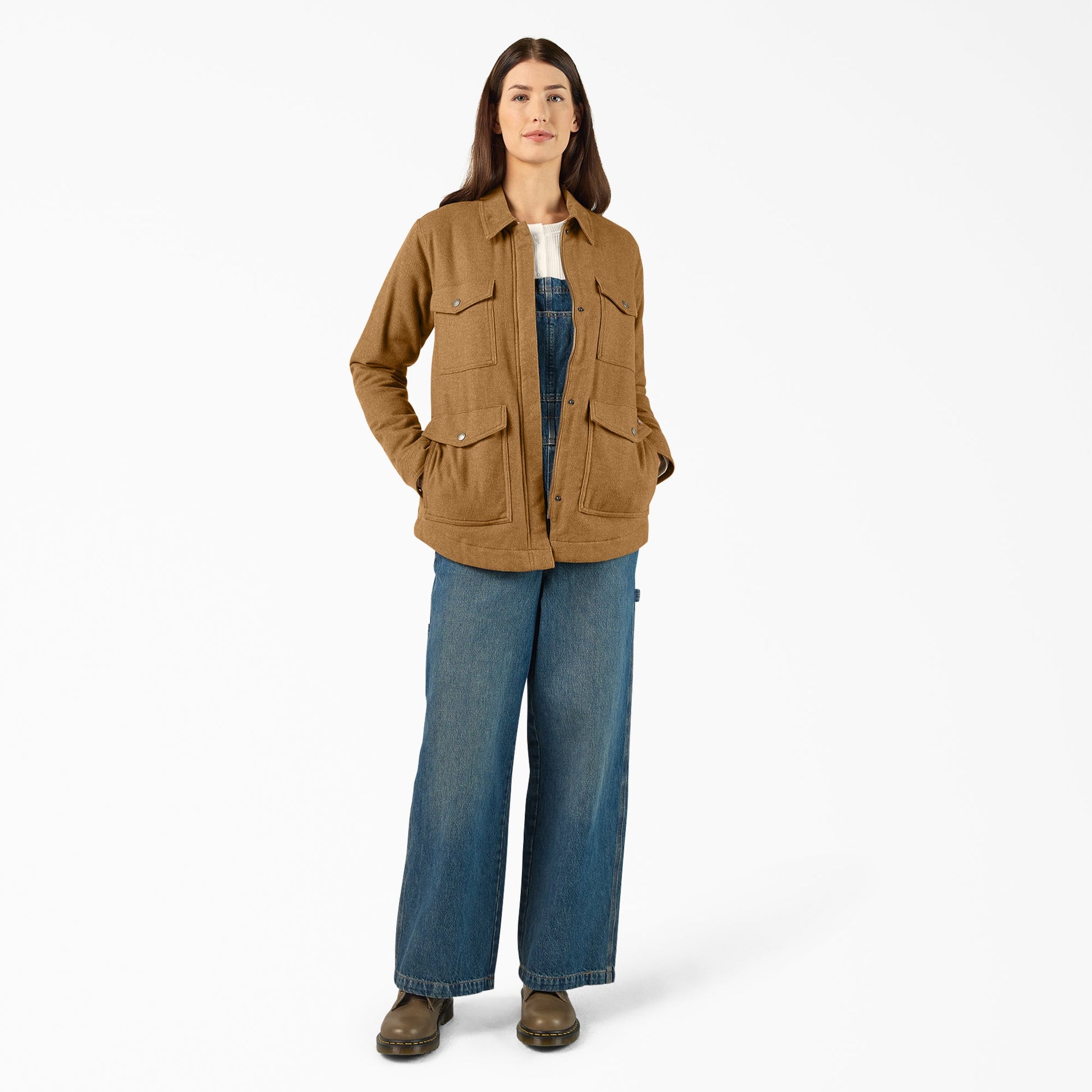 Dickies Women’s Fleece Lined Flannel Chore Coat