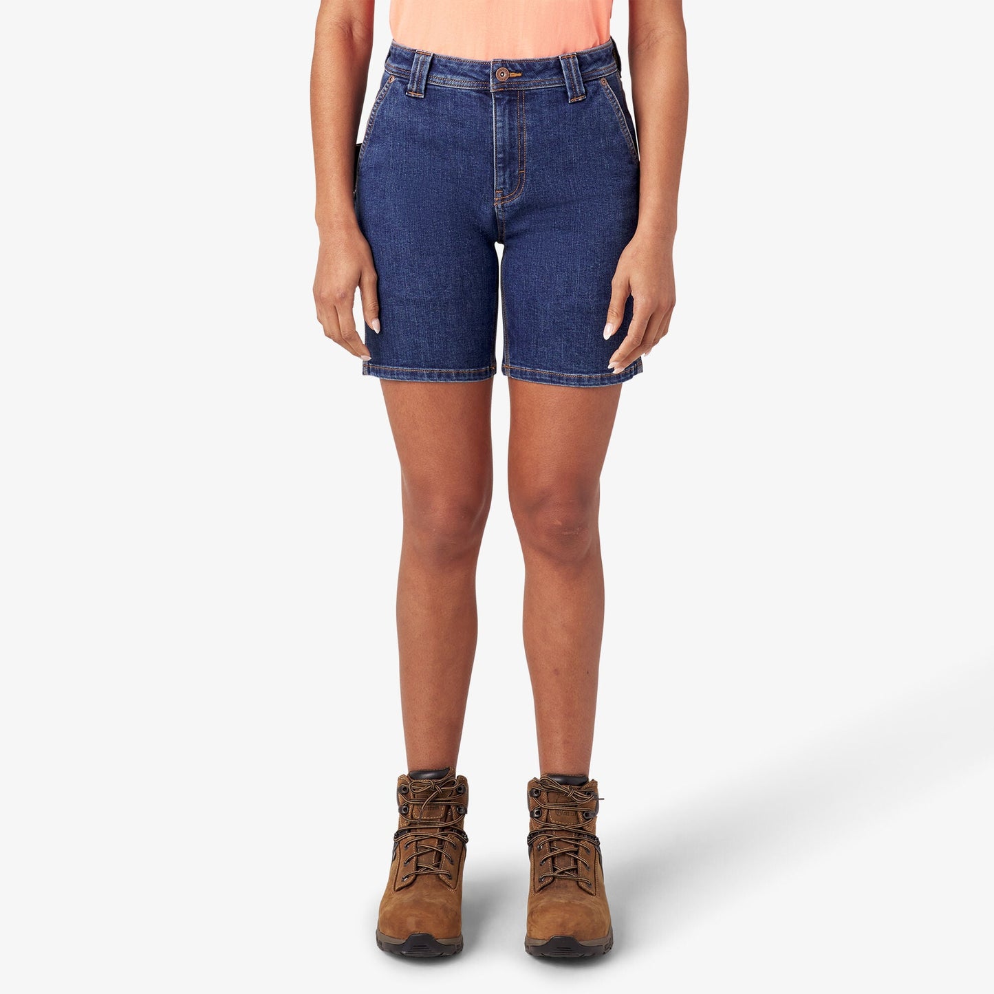 Dickies Women’s Relaxed Fit Denim Carpenter Shorts, 7"