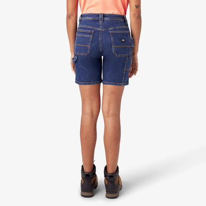 Dickies Women’s Relaxed Fit Denim Carpenter Shorts, 7"