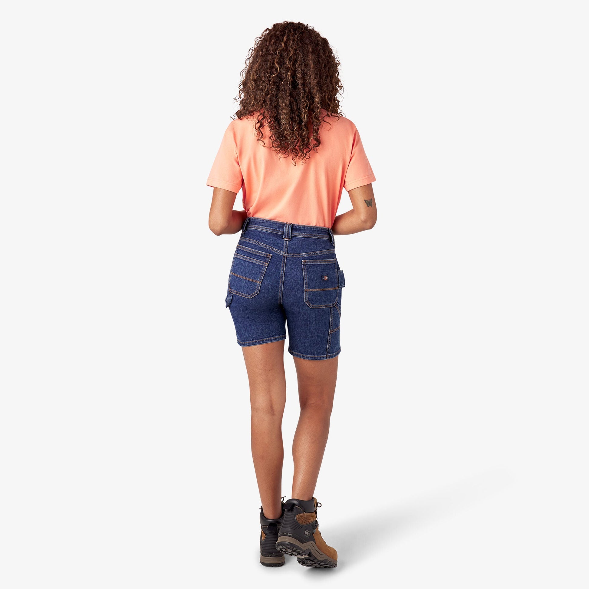 Dickies Women’s Relaxed Fit Denim Carpenter Shorts, 7"
