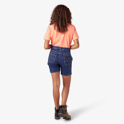Dickies Women’s Relaxed Fit Denim Carpenter Shorts, 7"
