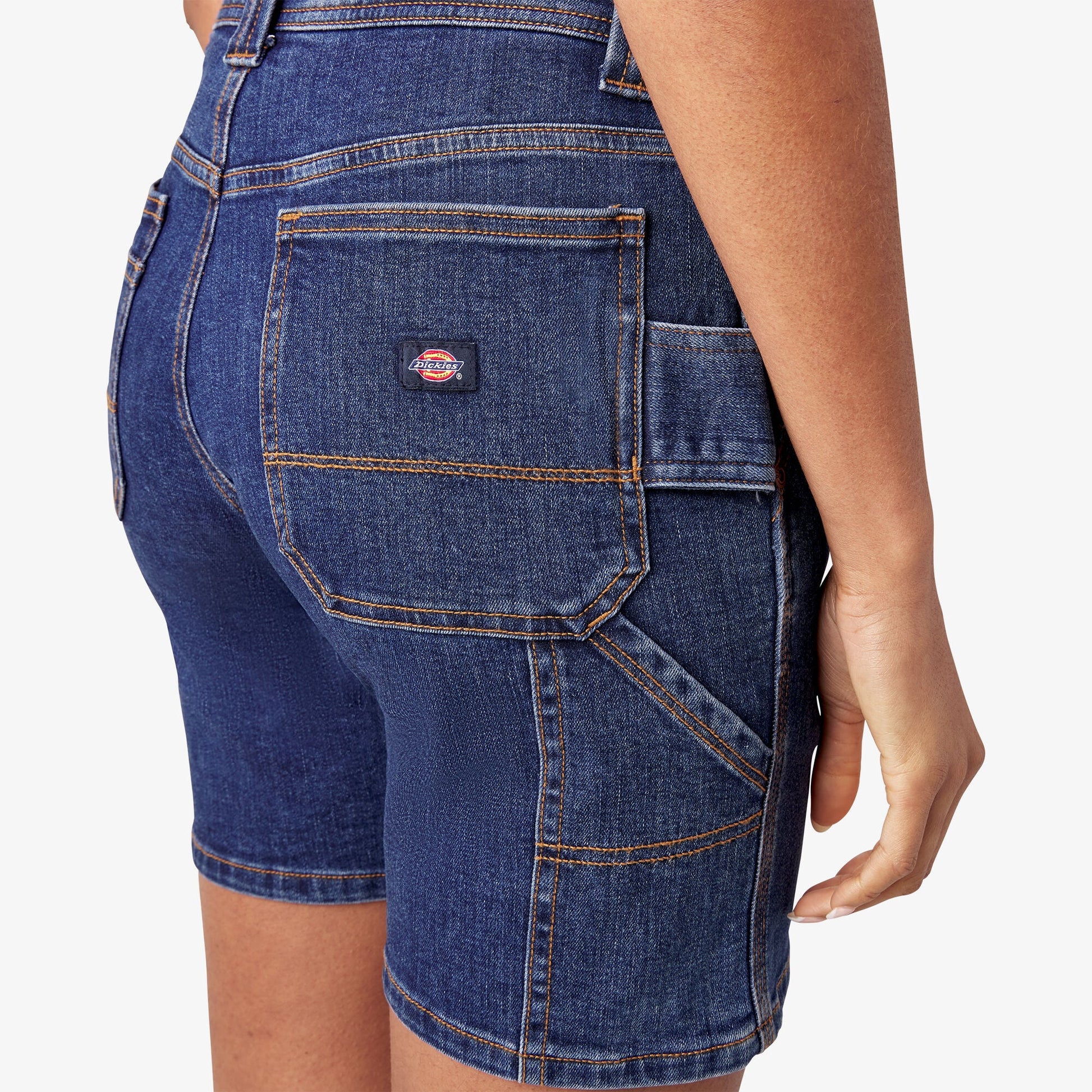 Dickies Women’s Relaxed Fit Denim Carpenter Shorts, 7"