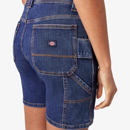 Dickies Women’s Relaxed Fit Denim Carpenter Shorts, 7"