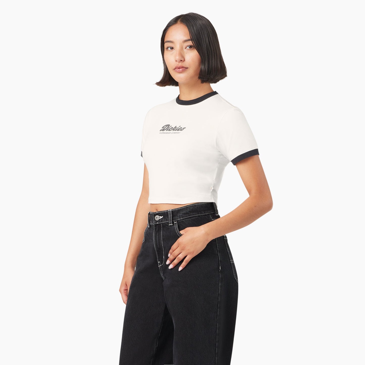 Dickies Women’s Lewistown Cropped Ringer T-Shirt