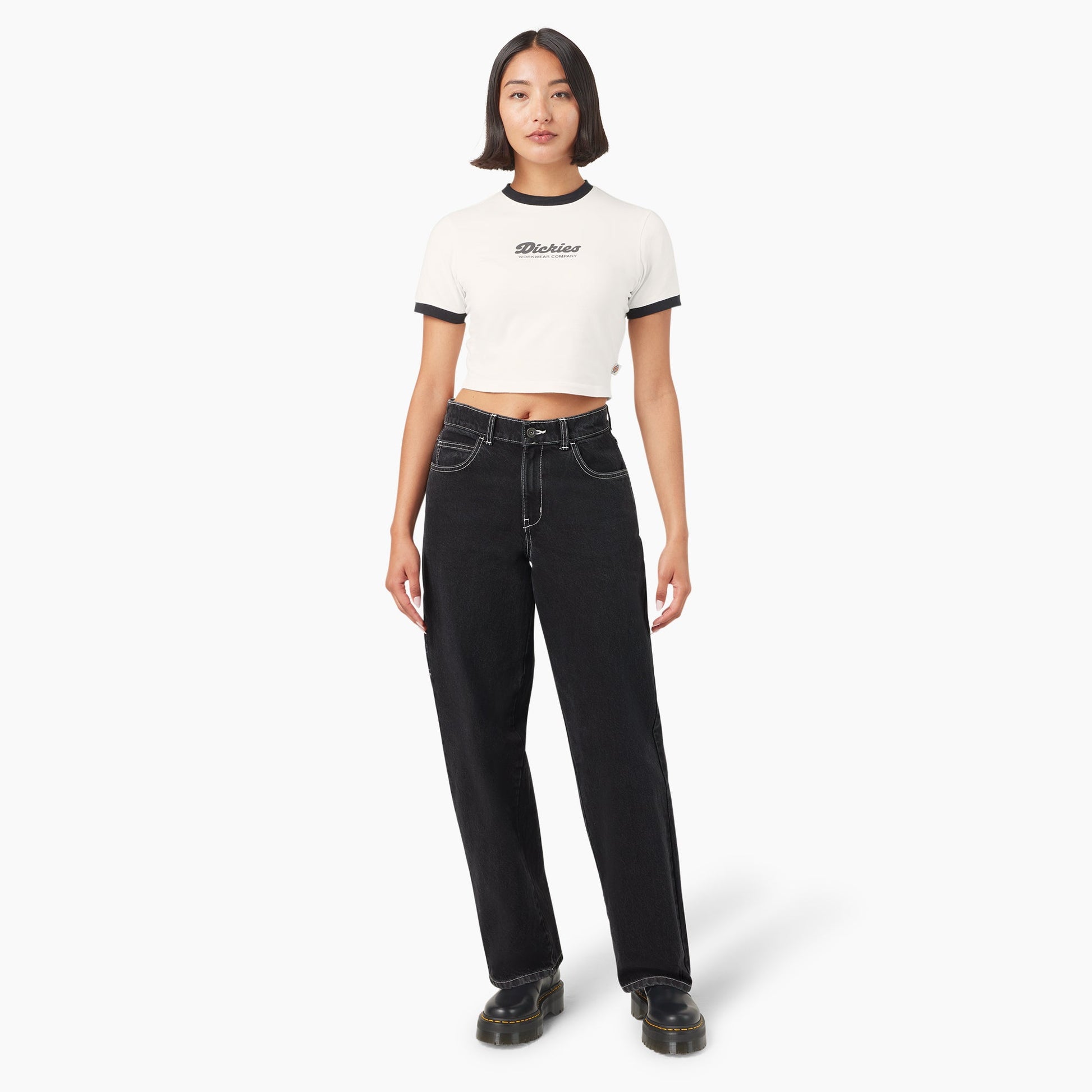 Dickies Women’s Lewistown Cropped Ringer T-Shirt