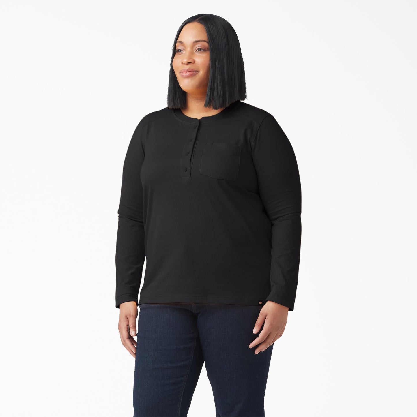 Dickies Women's Plus Heavyweight Henley